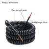 Shrinkable Cable Power Extension Cord 18AWG 4 Cores Spring Spirals Black Cable Telescopic Wire for Industrial/Homes Use
