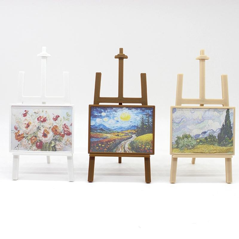 1:12 миниатюрных мольбертов для кукольных домиков, мольбертов для картин маслом, стенд для домашнего декора, кукольных домиков, микросцен, строительная опора
