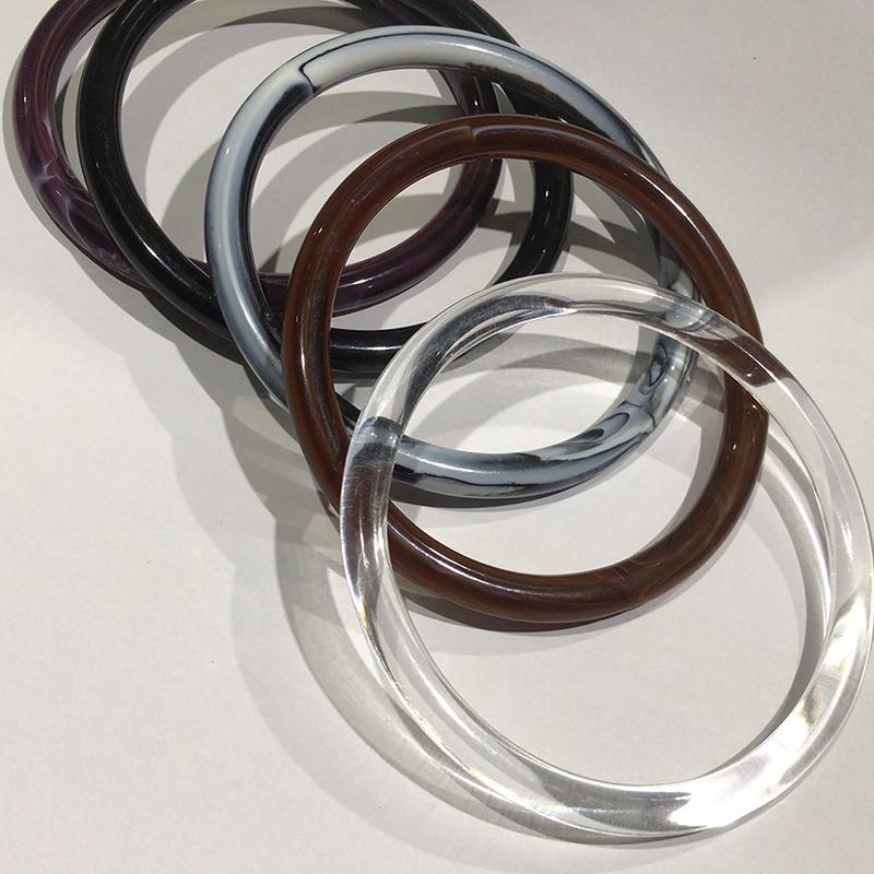 Изготовление деталей для сумки для покупок, ручки, круглая пластиковая ручка для кошелька, сменные аксессуары для сумки «сделай сам», 8,9 см