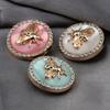 Gold Three-dimensional Little Bee Buttons 18MM-25MM Round Shank Buttons Cardigan Sweater