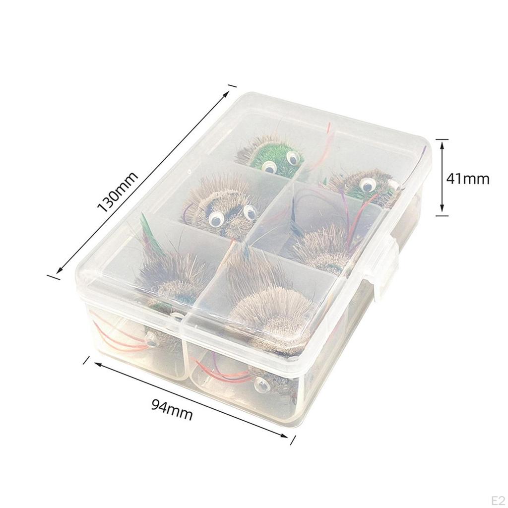 6x набор приманок для ловли нахлыстом, искусственные прочные приманки с высокой имитацией и крючком для