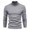 Men S Slim Fit Solid Color Long Sleeve Half High Neck Knit Sweater