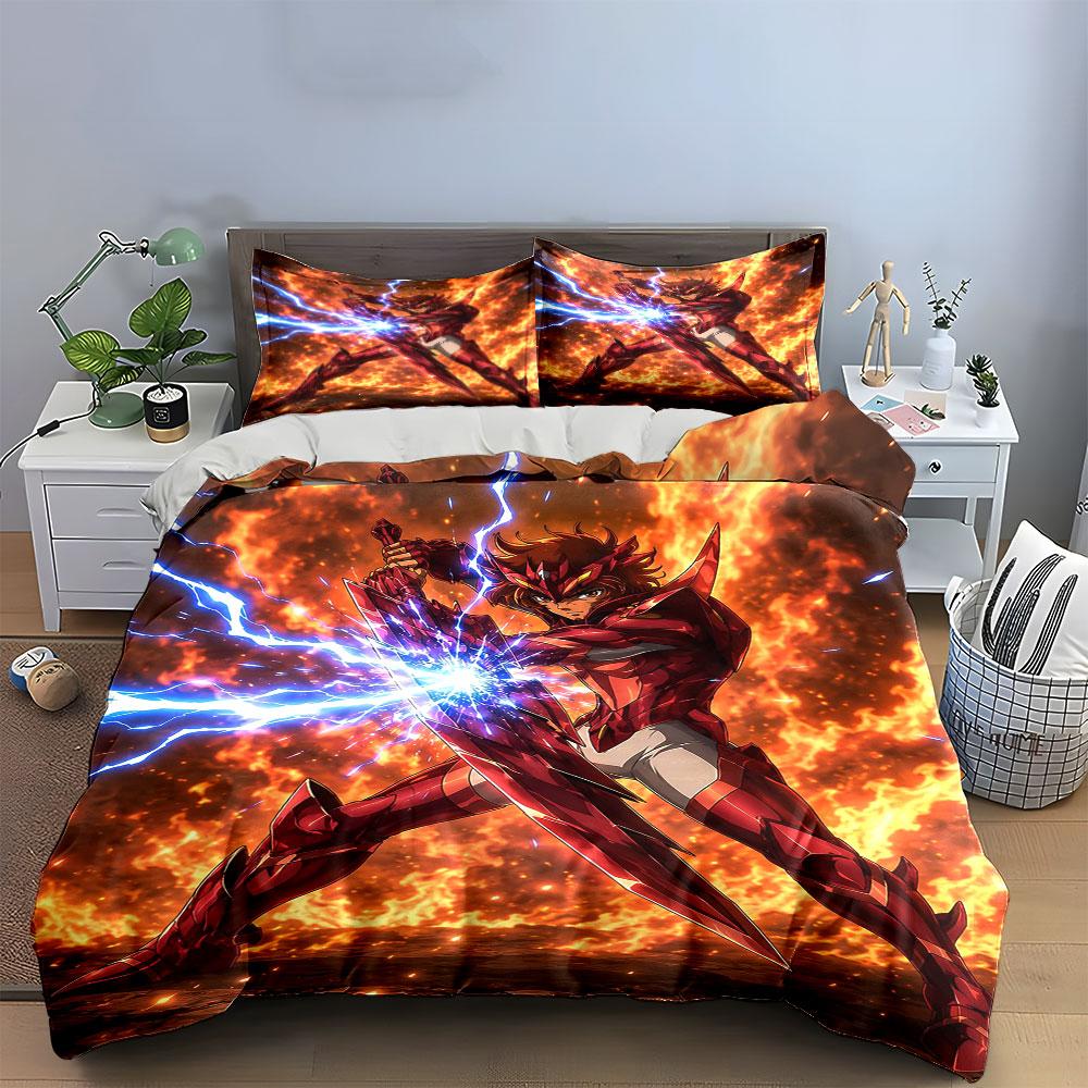 Fiery warrior with lightning. Bedding sets Duvet cover sets Duvet covers Pillowcases(1 * Duvet Cover 2 * Pillowcases without duvet insert)