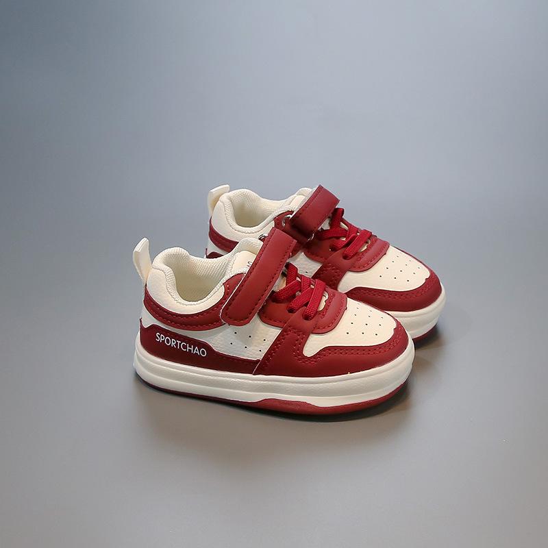 Korean-style girls' sneakers, children's white shoes, spring boys' kindergarten walking shoes, non-slip functional shoes