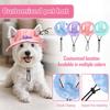 Personalized Custom Embroidery Pet -shedding Exposed Ears Adjustable Rope Buckle Bucket Hat Cat Dog Sun Hat Small Dog Sun Hat