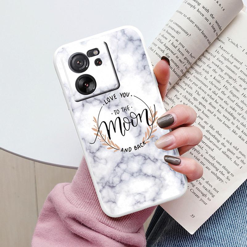 For Xiaomi 13T Pro Pink Gold Marble Art Fashion Phone Case Soft Silicone Funda Cover For Xiaomi 12T 11T 10T 12 Lite Coque Bumper