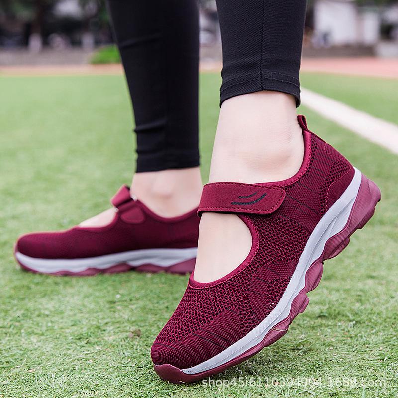 Women'S Single Shoes, Middle-Aged Cloth Shoes, Mother'S Shoes, Hollow Breathable Old Beijing Cloth Shoes