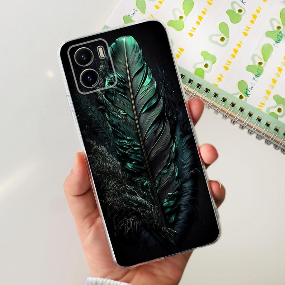 Для Vivo Y15s Y15A Y15C Чехол V2134 V2120 V2147 V2139 Популярный Цветок Тонкий Мягкий Силикон Прозрачная Задняя Крышка Для Vivo Y01 V2166 Чехол