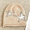 Shibuya street babes star knit heap hat children autumn and winter sweet cool Internet celebrity versatile pullover wool hat