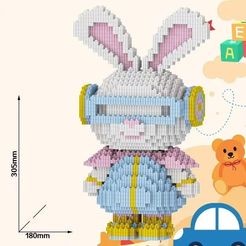 Кавайный 3D DIY Енот Кролик Строительные Блоки Игрушка Коричневый Музыкальный Медведь Группа Вечеринка Фигурка Модель Забавное Животное Сборка Подарок на День Рождения