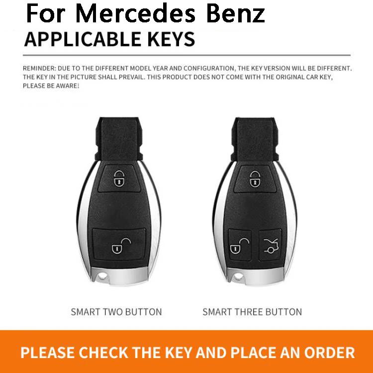 AABHZ1 Car Key Case Cover Shell Fob Accessories For Mercedes Benz W204 W463 W176 W251 W205 A200 A260 A C R G Class GLA CLA GLK GLC CLS