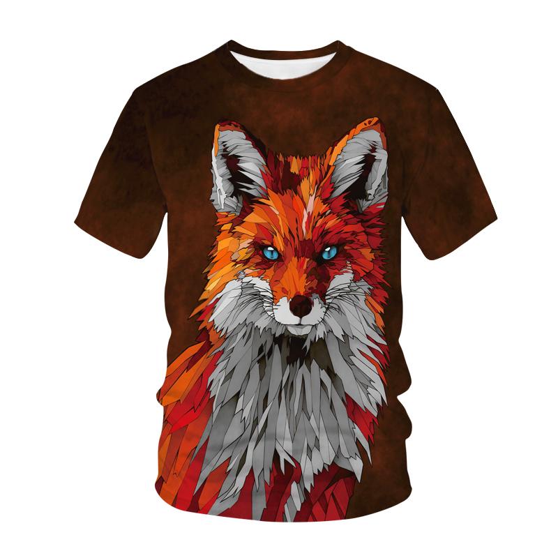 Kawaii Animals Foxes 3D Printed Kids T Shirt Fashion Casual Cartoons T Shirt Boys Girls Детская одежда для девочек