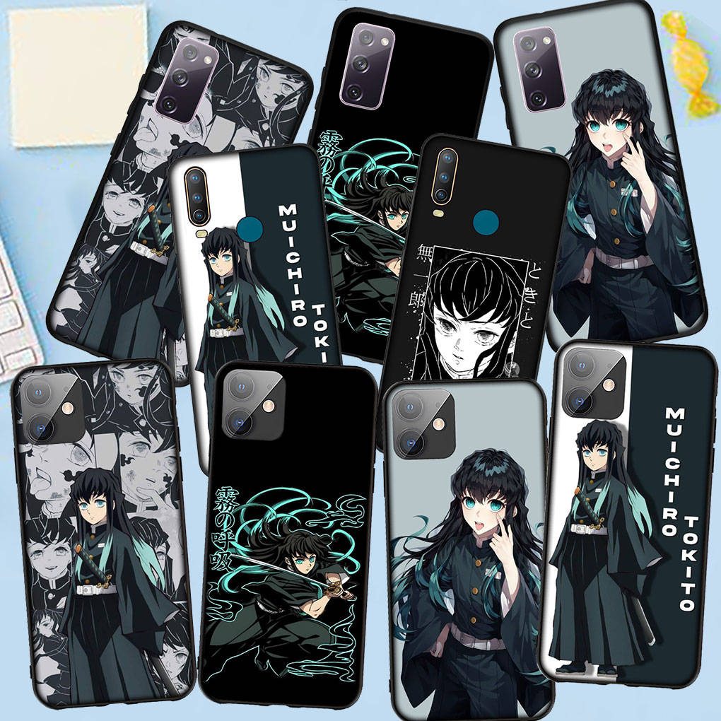 Чехол для телефона Samsung Galaxy S25 S24 S23 iPhone 16 15 Xiaomi Redmi Note 14 13 12 16E X 11 Pro Max OPPO Moto Huawei Demon Slayer Muichiro Tokito Cover