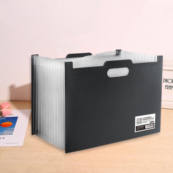 Accordion File Folder Expanding Vertical File Organizer 13 Pockets Folder with Colored