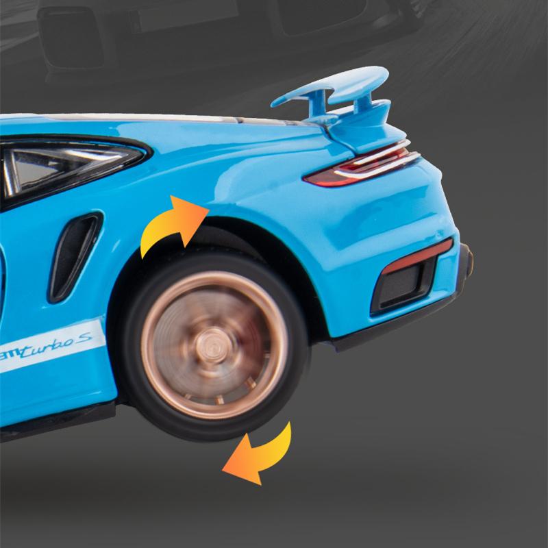 1/24 Porsche 911 TARGA TURBO S Сплав Гоночная Модель Автомобиля Литье под Давлением Симуляция Металлическая Игрушечная Модель Автомобиля Звук Свет Коллекция Подарок