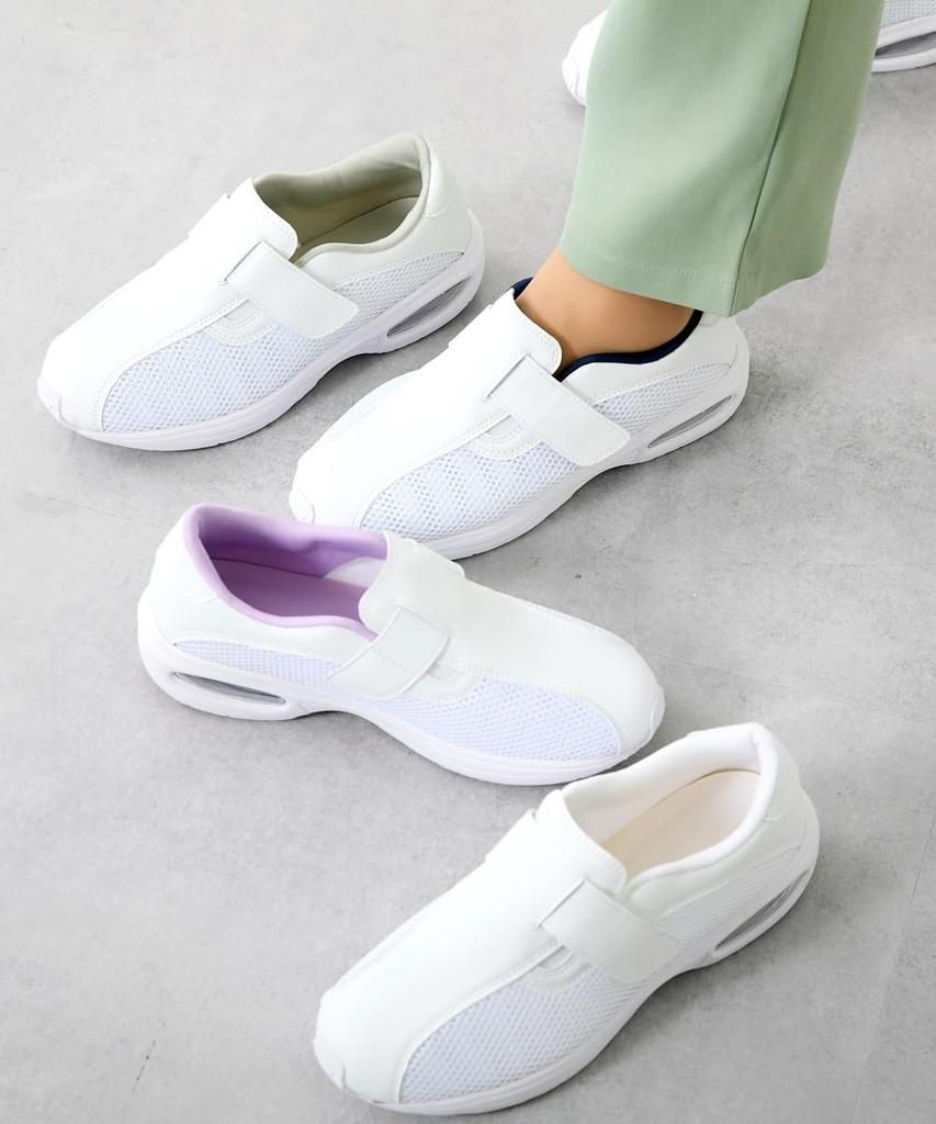 Женские туфли медсестры Nissen Laine Original на липучках с воздушной подошвой, темно-синие, размер 23