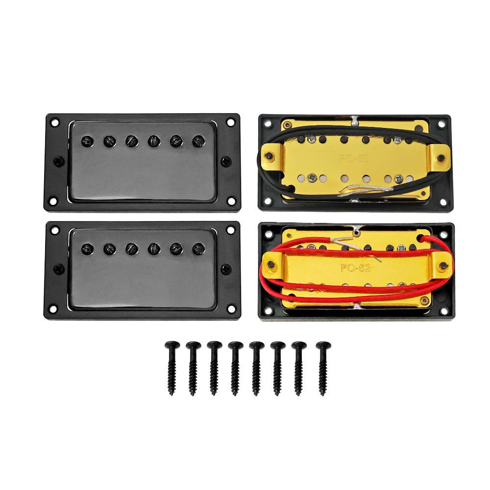 LP Electric Guitar Black Frame Humbuckers, 5052 Neck Circuitry Pickups