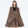Fashion Big Size Women Leopard Raincoat Lightweight Rain Coat Poncho Ladies Waterproof Cloak Raincoats Adults Windproof Rainwear