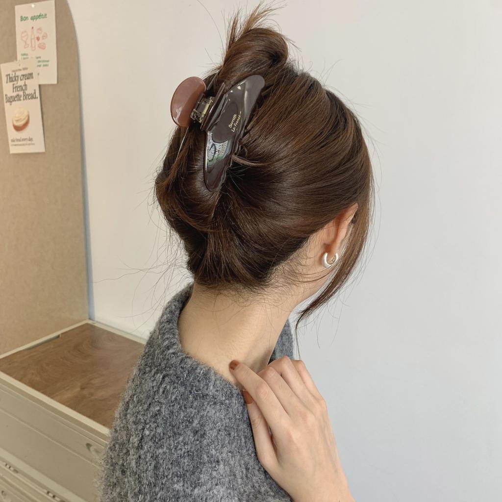 Элегантная ацетатная заколка для волос, большой размер, шарм, заколка-акула, женские аксессуары для волос, универсальный стиль, головной убор