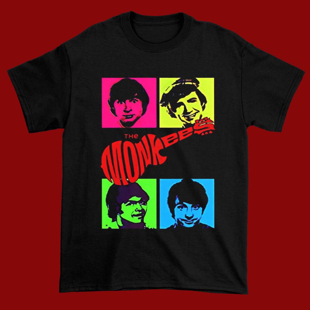 Новая Популярная Футболка The Monkees в Цвете Черная Размер S-4XL Футболка AC527 Унисекс Футболка