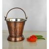Steel Copper Hammered Design Antique Dark Tone Bucket, Serveware & Tableware for Home, Hotel & Restaurants, Volume-300 ML