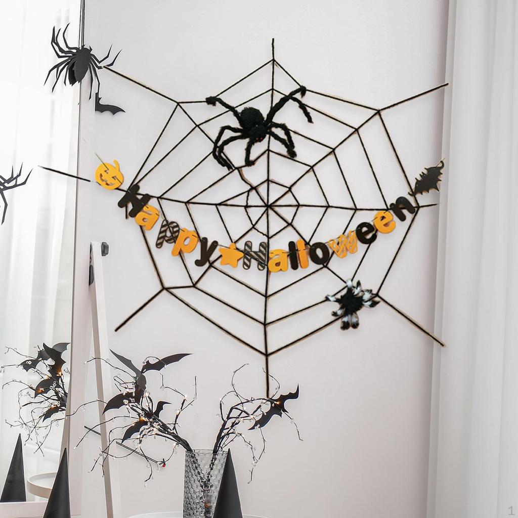 Halloween Spider Web Decoration Backdrop Versatile Creative Hanging Ornament Decor for