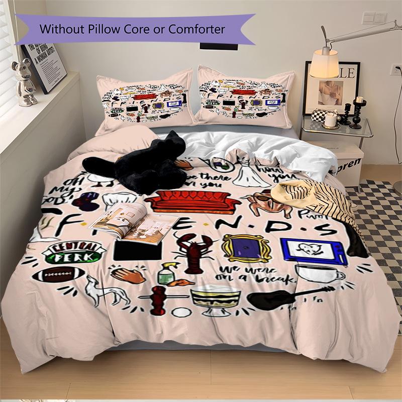 Friends Tv Show Artwork Print 3Pcs Bedding Setduvet Cover With 2 Bedropillowcase Home Birthday Gift