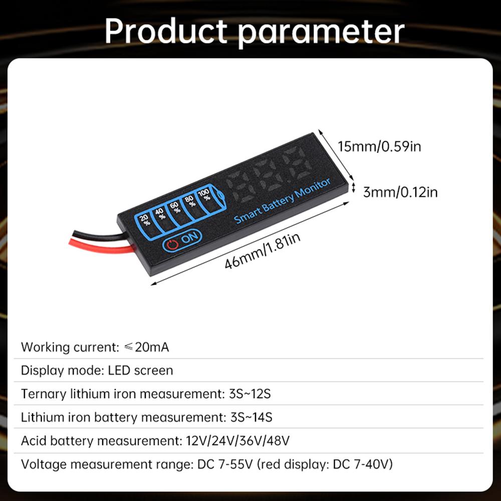Индикатор уровня заряда батареи 3S~12S 3S-14S 12V 24V 36V 48V 18650 Lipo Литиевая батарея Плата емкости Напряжение Тестер заряда батареи