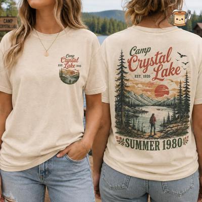 Camp Crystal Lake Tshirt, Friday The 13th Jason Voorhees Horror Movie Shirt, Scary Movie Halloween TShirt, Vintage Camp Crystal Est 1980 51