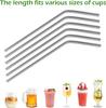 6 шт. соломинок из нержавеющей стали, многоразовые металлические соломинки для стаканов объемом 30 унций и 20 унций, кружек, холодных напитков, бесплатная щеточка для чистки в комплекте