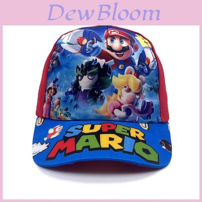 Детская солнцезащитная шляпа с рисунком Super Mario Bros и дышащими хлопковыми полями для летних игр на открытом воздухе