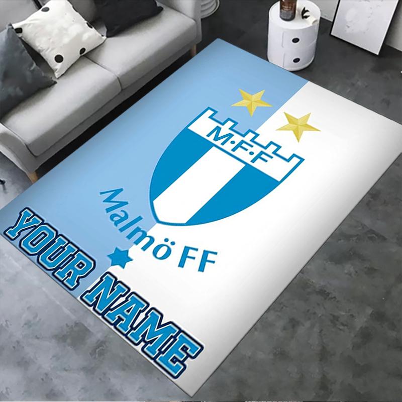 Custom Name Malmo FF Carpet Rug for Living Room Bedroom Home Sofa Decoration,Kids play Non-slip Floor Mat