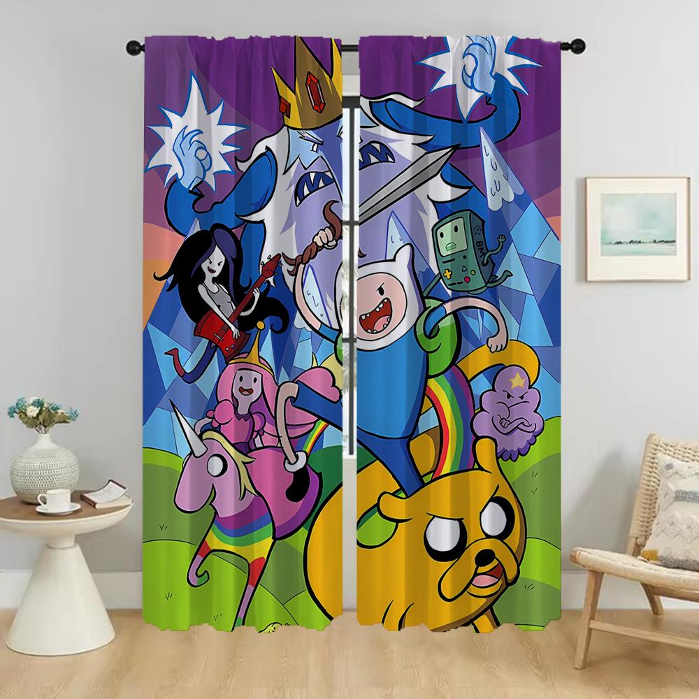 Время приключений Антимоскитные шторы для камеры Современные шторы для гостиной 2 штуки Затемнение Тюль для спальни Перегородка Детская