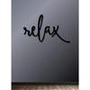 Black Metal Relax Word Art Deco Style Wall Decor Modern Bathroom Sign Iron Art Hanging Decoration