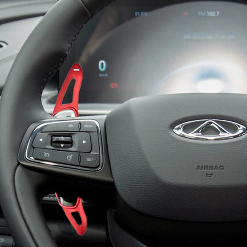 Chery Tiggo 8 Pro из углеродного волокна, подрулевой рычаг переключения передач на руле автомобиля, кованый алюминиевый сплав, ремонт салона, 2 шт.