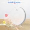2-в-1 Wi-Fi датчик CO и дыма, комбинированная сигнализация дыма и угарного газа, звуковой световой индикатор