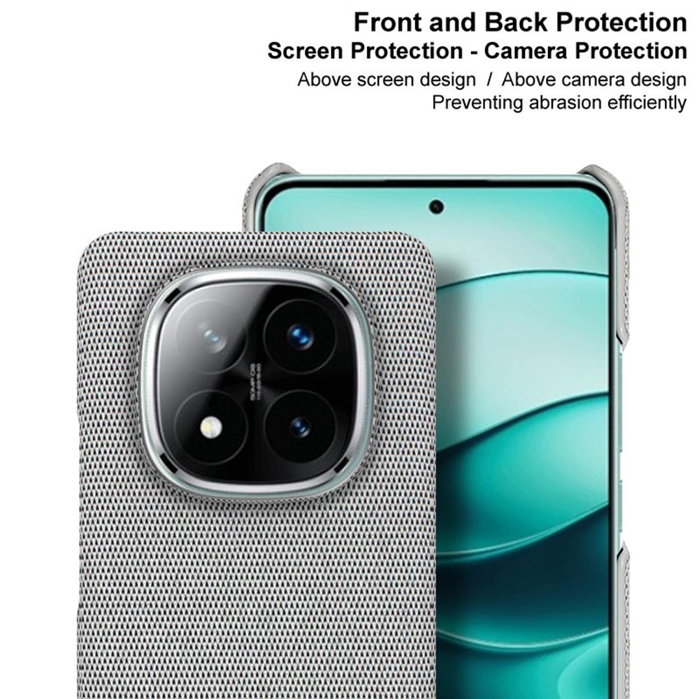 Серия IMAK Ruiyi для Xiaomi Redmi Note 14 Pro+ 5G Чехол Текстура ткани Кожа+ПК Задняя крышка телефона