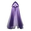 Костюм для косплея призрака на Хэллоуин, плащ, взрослый, с капюшоном, на шнуровке, в полный рост, прозрачная накидка с капюшоном большого размера
