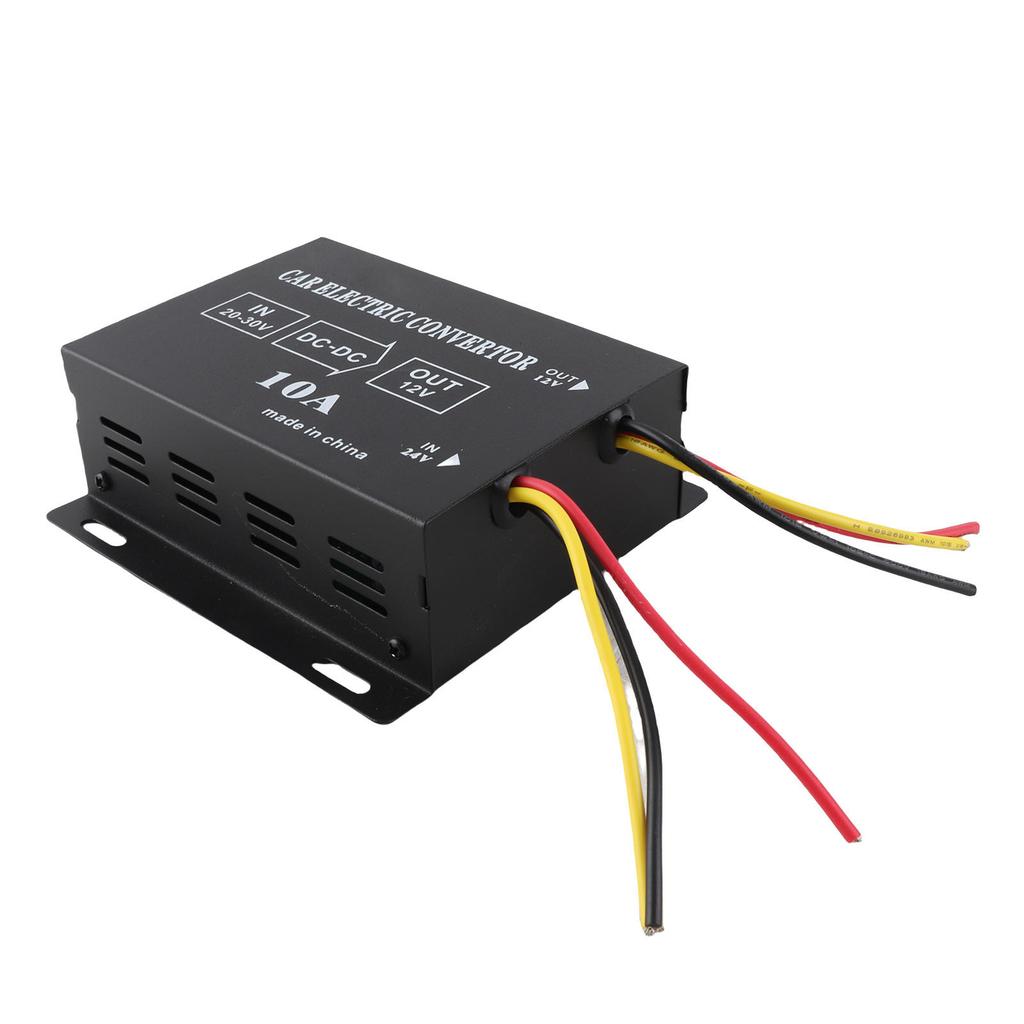 Car Truck 10A 120W DC 24V To 12V Power Converter Electric Voltage Reducer Step Down Transformer