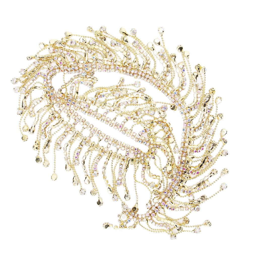 Rhinestone Tassel Chain Fringe Bridal Applique Trim Crystal Clothing Bag Decoration