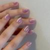 Solid Color Spar Cat's Eye Purple Nail Internet Celebrity Popular Manicure Hot-selling Short Nail Nail Piece