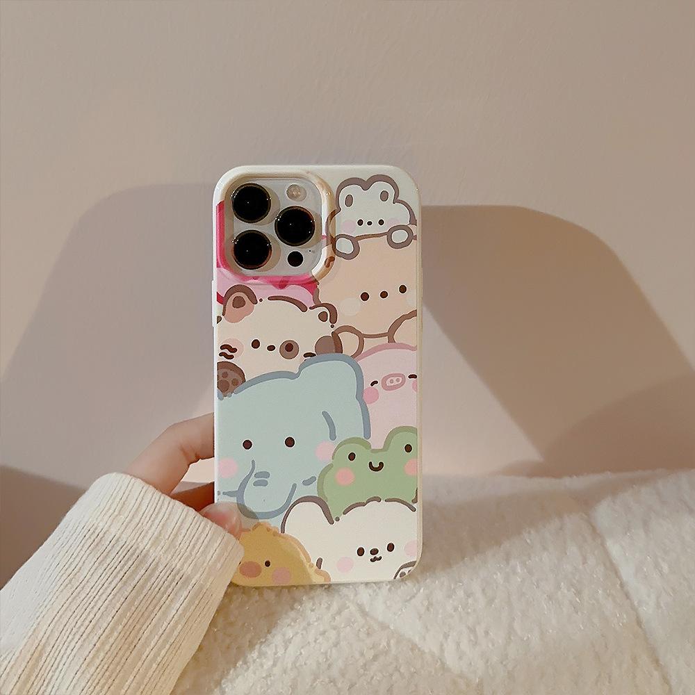 Cute Pet Watercolor Painting for IPhone16 for Apple Phone Case 17promax for 15 Childlike Cartoon 11 Protective Cover