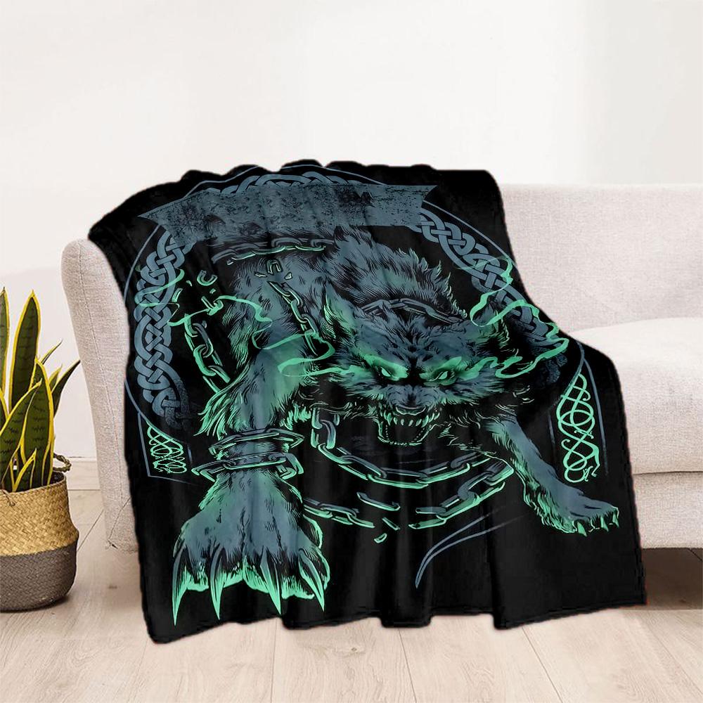 Viking Compass And Wolves Blankets are suitable for living rooms,making them an ideal choice for outdoor travel and gifts.