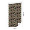 Military camouflage wallpaper brown, red and bottle green 50x1000