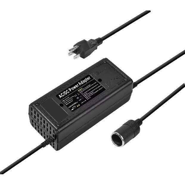 AC 110v/220v to DC 12V Converter 20A 240W Car Cigarette Lighter Socket AC/DC Car Power Adapter with cooling fan for Inflator