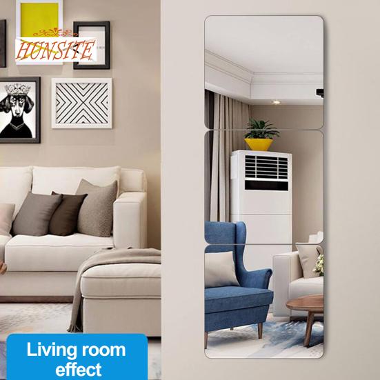 4 шт. полноразмерная наклейка на зеркальную плитку, самоклеящаяся, водонепроницаемая