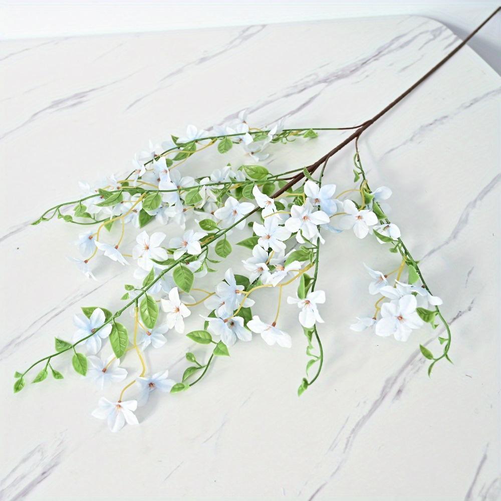 1Ps Outdoor Wedding Simulation Single 7-prong 37.4-inch Fake Flower Decoration for Outdoor Patio Garden Home Wedding Holiday Party Decoration