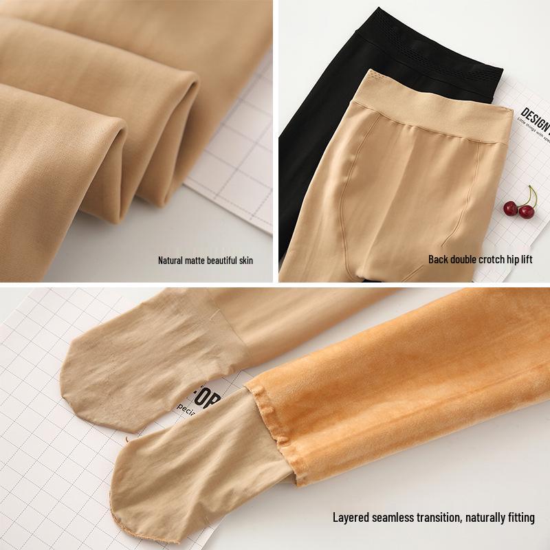 Женские зимние леггинсы больших размеров на флисовой подкладке - Черные теплые штаны с ластовицей, не провисающие в области промежности