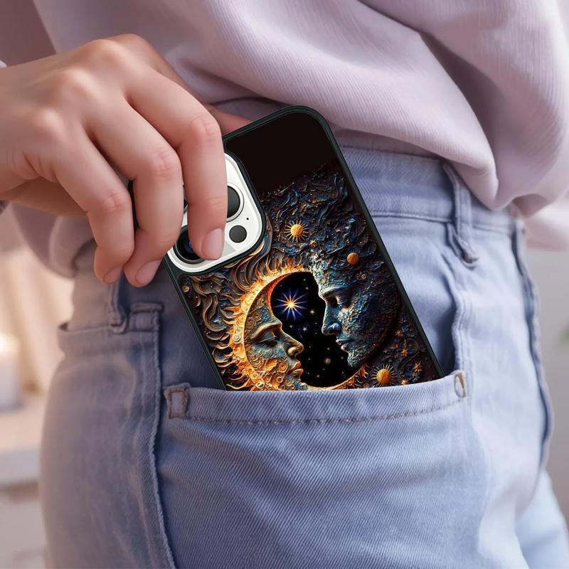 Индийская пара, держащая солнце и луну, чехол для телефона iPhone 17 Air 15 16e 14 13 Pro Max Coque 12 11 Pro Max PLUS