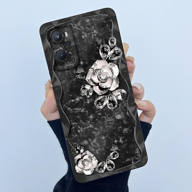 For OPPO A96 CPH2333 Realme 9i 4G RMX3491 Phone Case Fashion Simplicity Oil Painting Flowers Silicone Soft Shockproof Back Cover